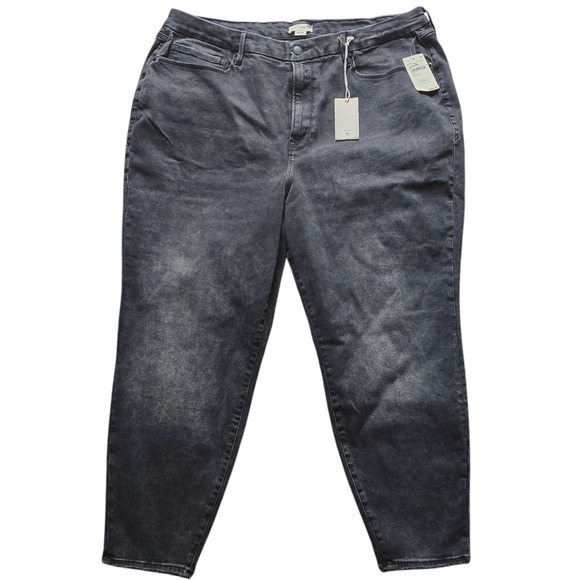 NWT, Good American Faded Black Good Legs Crop Jeans , Size 20-26 Inseam 27 inch - Picture 1 of 10